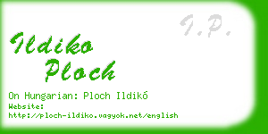 ildiko ploch business card